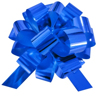 Бант Шар, Синий, Металлик, 10 см, 1 шт. в упак. 