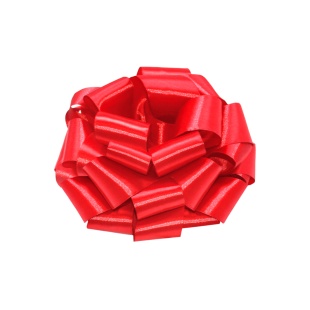 Бант Шар, Атласный, Красный, 13 см, 1 шт. в упак. 