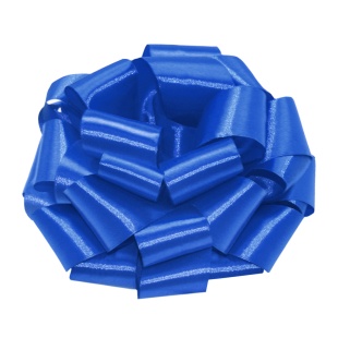 Бант Шар, Атласный, Синий, 21 см, 1 шт. в упак. 