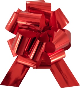 Бант Шар, Красный, Металлик, 13 см, 1 шт. в упак. 